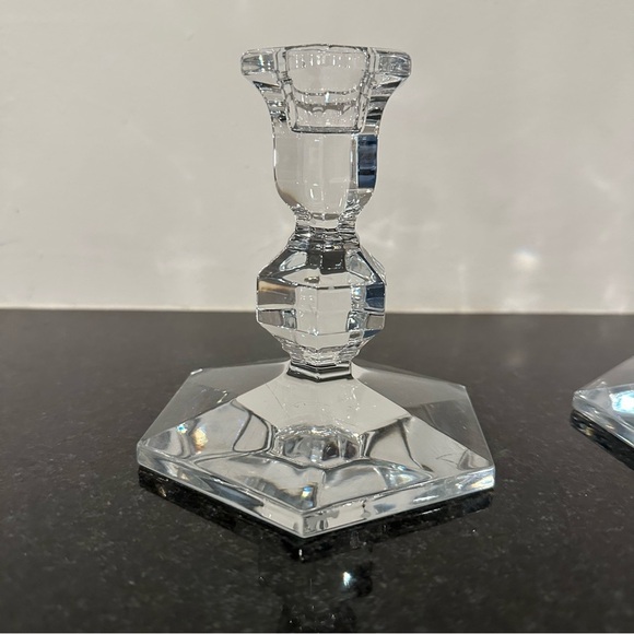Val St. Lambert Crystal Candle Holders - Picture 3 of 7